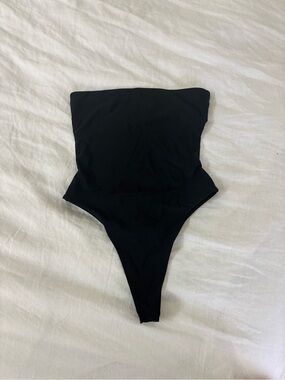 Black Strapless One-Piece Swimsuit